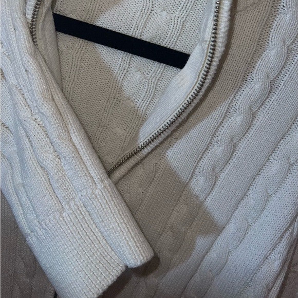 Garage Cable Knit Zip-Up Cardigan - White - Picture 2 of 2